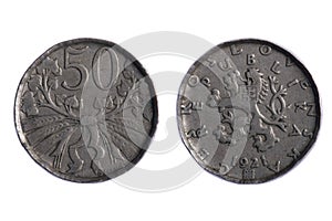 Czechoslovakia coins photo