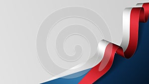 CzechRepublic ribbon flag background