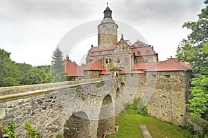 Czocha Castle in the village of Sucha in Poland