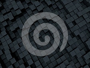 3D abstract background of extruding cubes