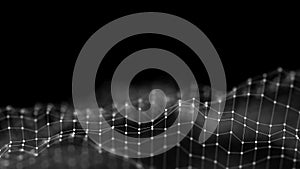 3d Abstract Background Network concept . Future background Technology illustration. 3d landscape. Big data. Wireframe photo
