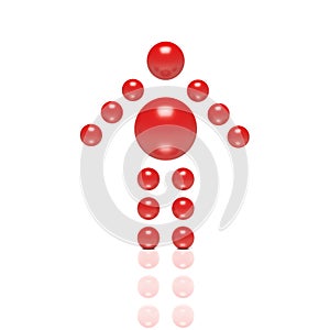 3D abstract Ballman arrowlike character