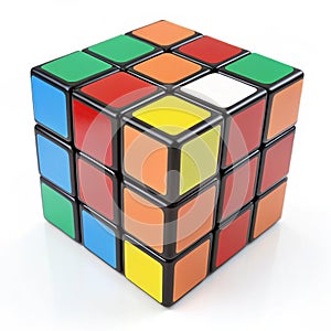 3D Abstract Cube Illustration isolated on white background