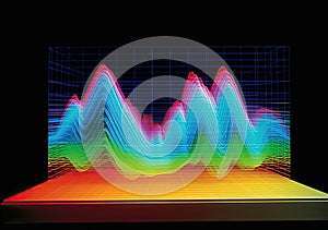3d Abstract Data Visualization background