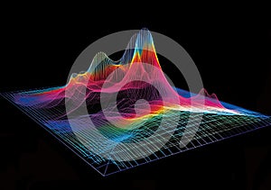 3d Abstract Data Visualization background