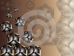 3d abstract geometric background