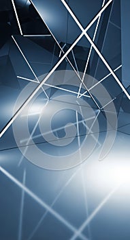 3d abstract geometric light network