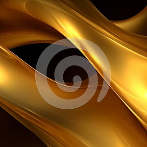 Golden abstract background, AI Generated