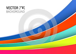 3d abstract lines full color background illustration.