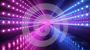 3D Abstract Modern Technology Background with Neon and Glow Backlights. photo