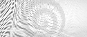 3D abstract monochrome background with dots pattern vector design, technology theme, dimensional dotted flow in perspective, big
