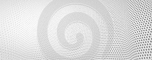 3D abstract monochrome background with dots pattern vector design, technology theme, dimensional dotted flow in perspective, big