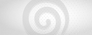3D abstract monochrome background with dots pattern vector design, technology theme, dimensional dotted flow in perspective, big