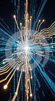 3d abstract neural network data stream