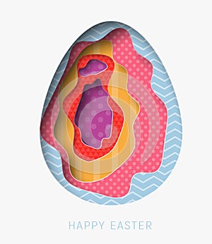 Trojrozmerný abstraktné znížiť ilustrácie z farbistý umenie veľká noc vajcia.šťastný veľká noc 