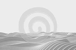 3d abstract parametric landscape high key