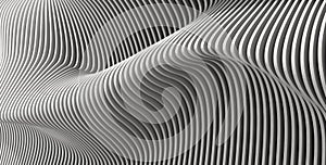 3d abstract render of  concrete parametric pattern photo