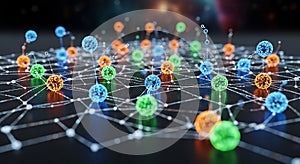 Abstract Network Molecule Structure