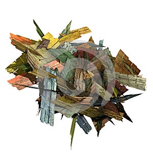 3d abstract shape multiple color square tile grunge