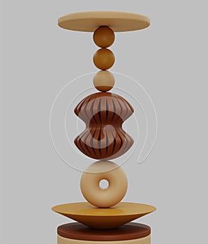 3D abstract shapes for wallpaper and walldecor