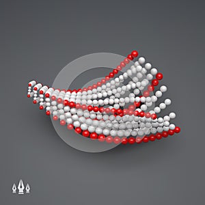 3d abstract spheres composition. Vector illustration.