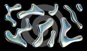 3d abstract vector liquid blobs.