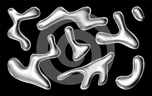 3d abstract vector liquid blobs.