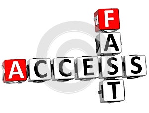 3D Access Fast Crossword text