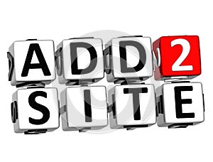 3D Add to Site Cube text