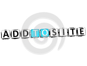 3D Add to Site Cube text