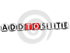 3D Add to Site Cube text