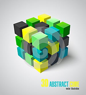 3d adstract cube