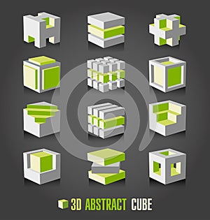 3d adstract cube