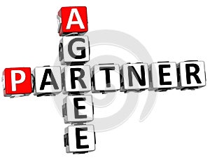 3D Agree Partner Crossword