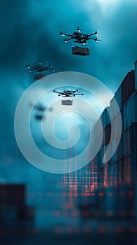 3D Air Cargo Terminal With Drones and Cloud Data Integration