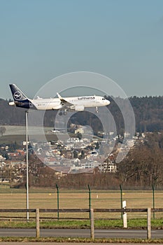 D-AIZQ Lufthansa Airbus A320-214 jet in Zurich in Switzerland