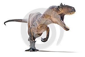 3d render of ferocious Allosaurus