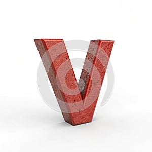 3D Alphabet Letter V photo