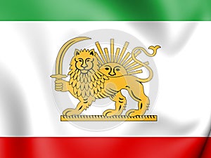 Amir Kabir Flag, Iran 1848-1852. 3D Illustration photo