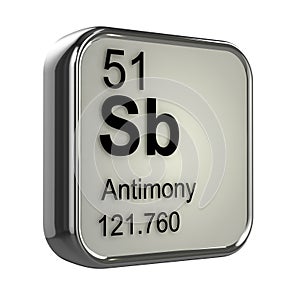 3d Antimony element photo