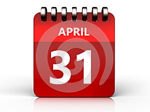 3d 31 april calendar photo