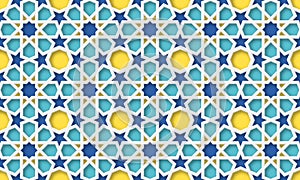 3d arabic background. Islamic geometric pattern.