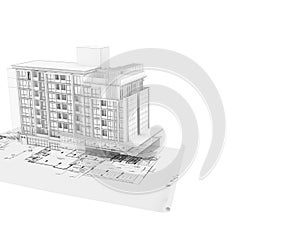 3D architecture abstract