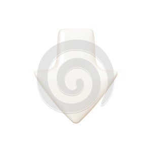 3d arrow icon pointing down. Mouse click cursor button