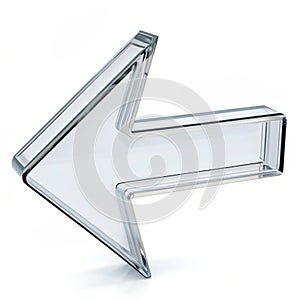 Arrow Icon 3D Rendering Vector Illustration Transparent Element isolated on white background