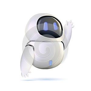 3D artificial intelligence. Chat Bot neural network, AI servers and robots technology, artificial bot mind robotic