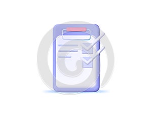 3d assigment icon illustrations concept photo