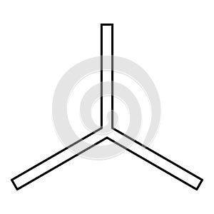 3D axis coordinate system measurement modeling space XYZ tridimensional contour outline line icon black color vector illustration photo