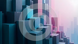 3D background composed of vertical rectangular block