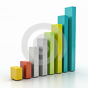 3D bar graph in various colors